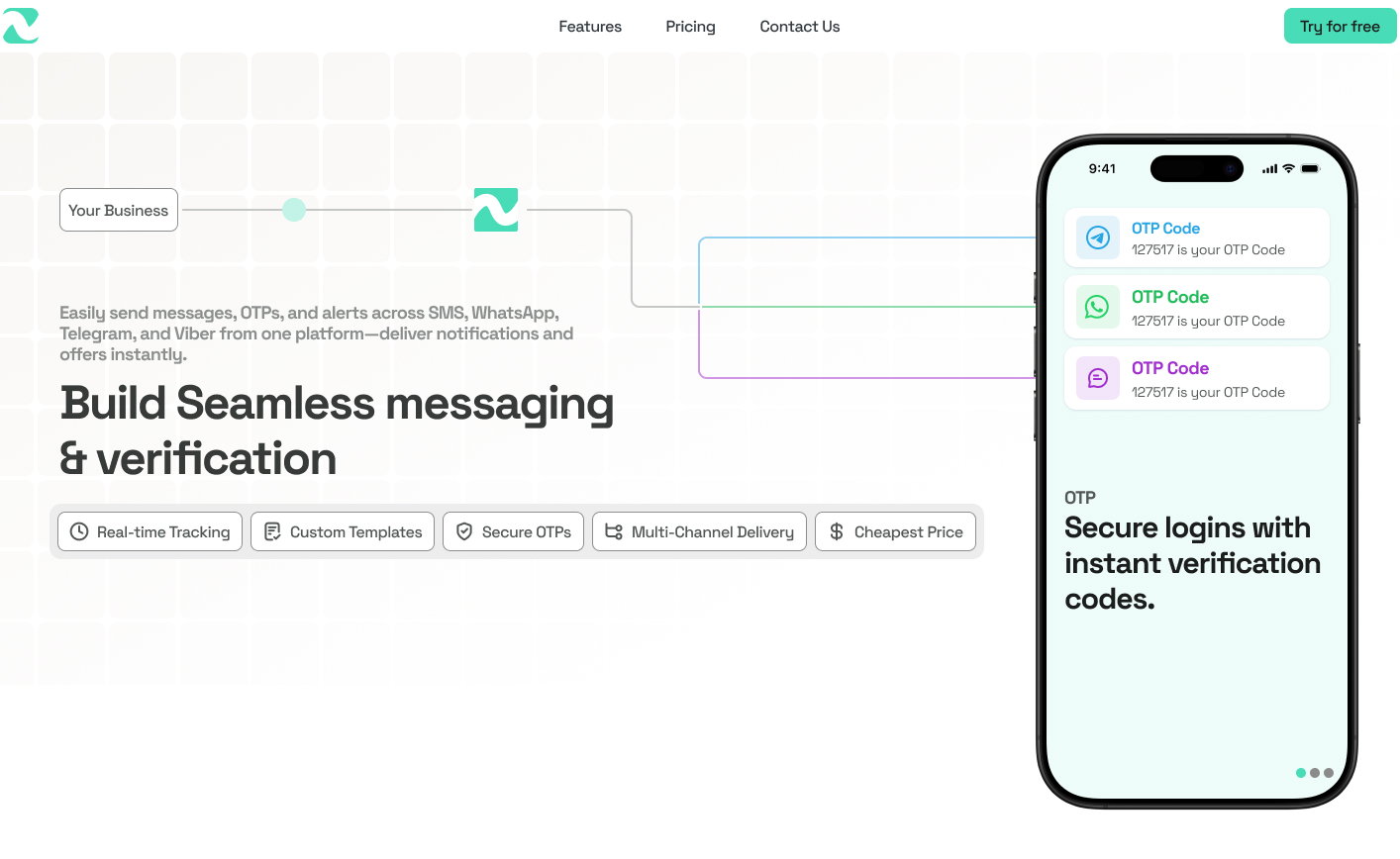 Namabar landing page hero section