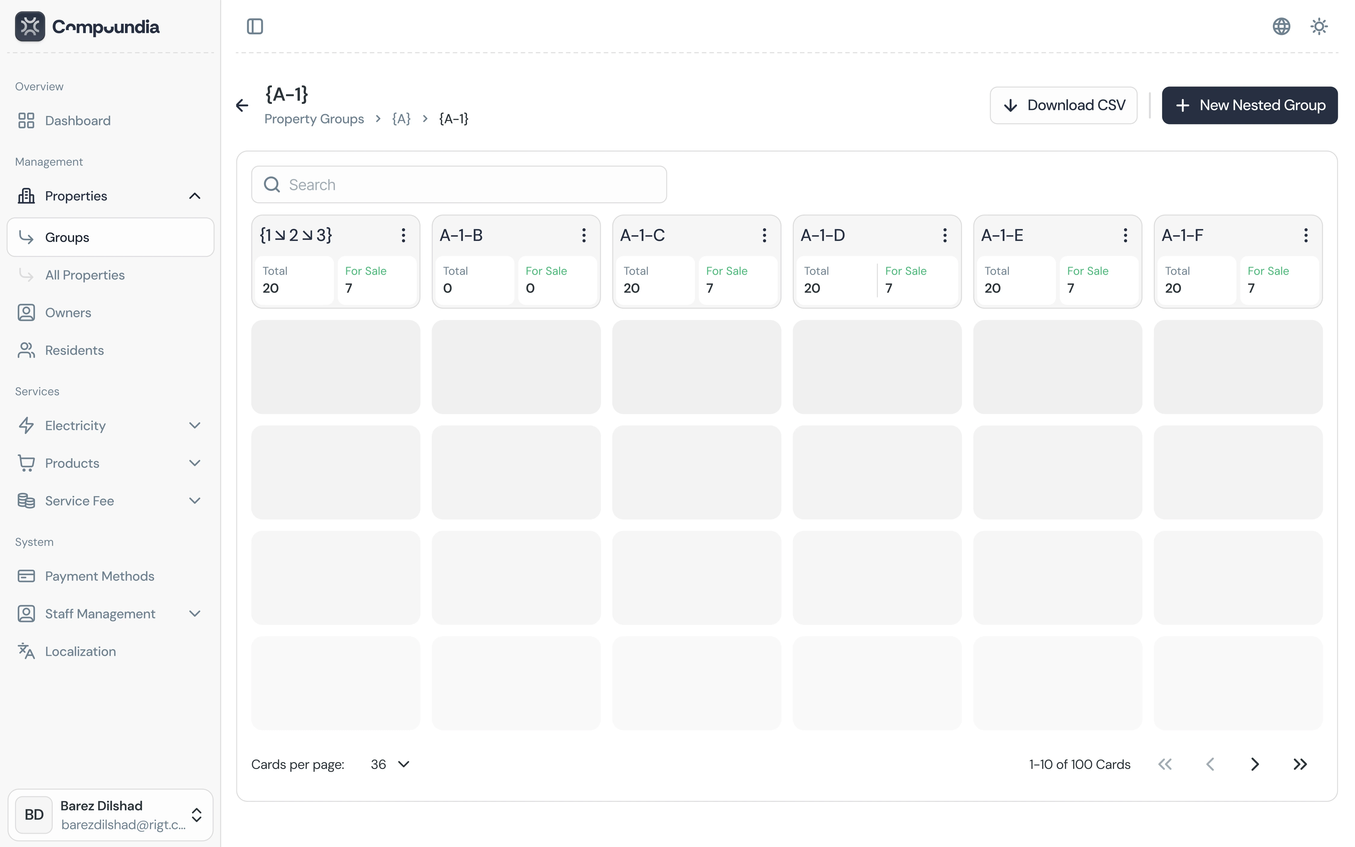 Pagination and data iterator in Compoundia