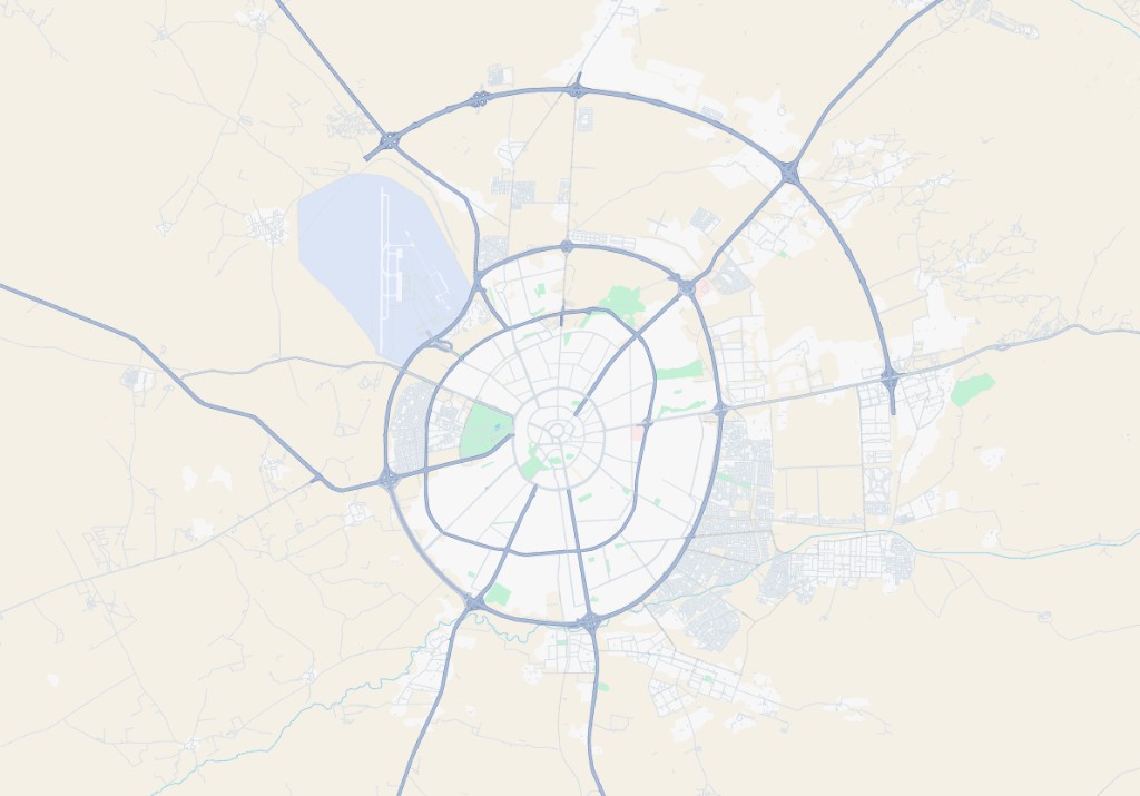 Map of Erbil, Kurdistan